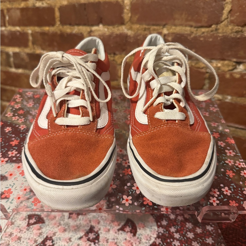 Vans Red and White Sneakers Men’s Size 4.5